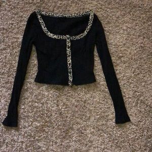 SHEIN size XS color black print tan,black